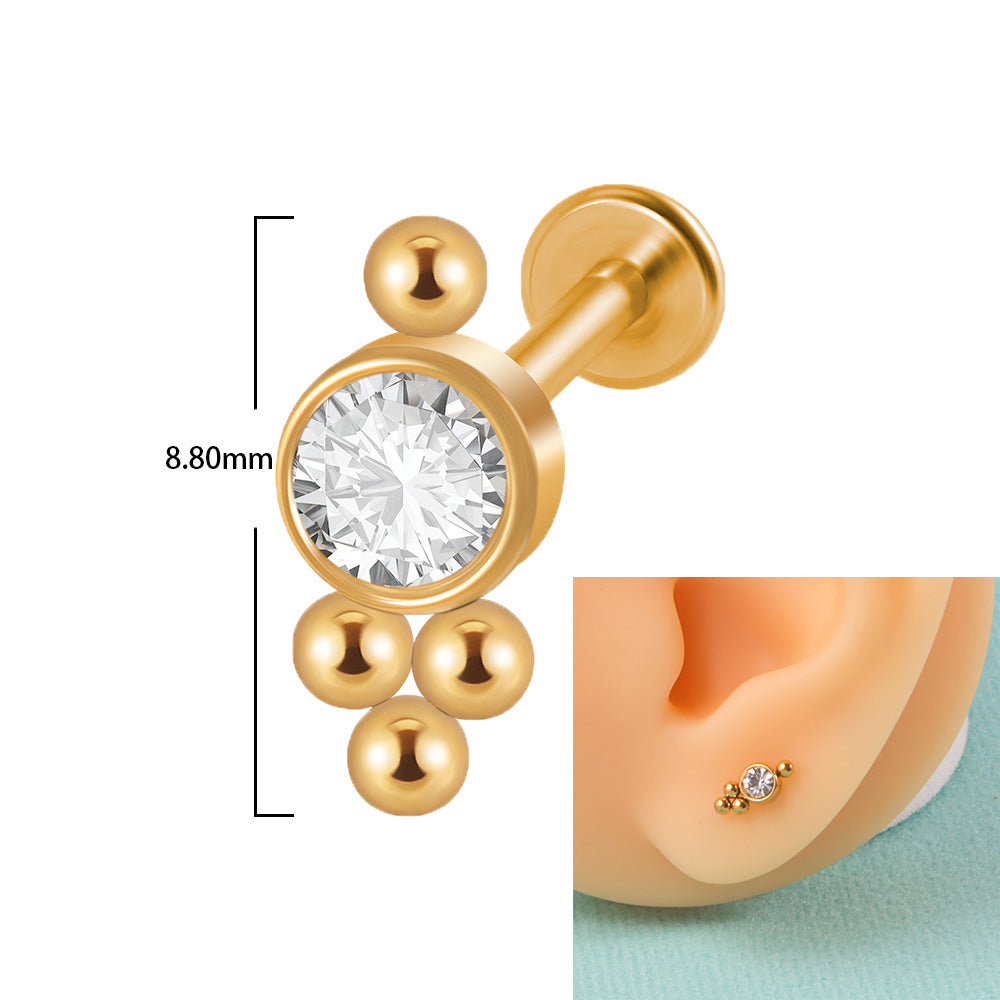 20G Push Pin Earrings - Flat Back Labret Studs for Cartilage, Nose, Lip Piercing | Hypoallergenic Stainless Steel Jewelry | Perfect for Daily Wear, Parties & Gifts