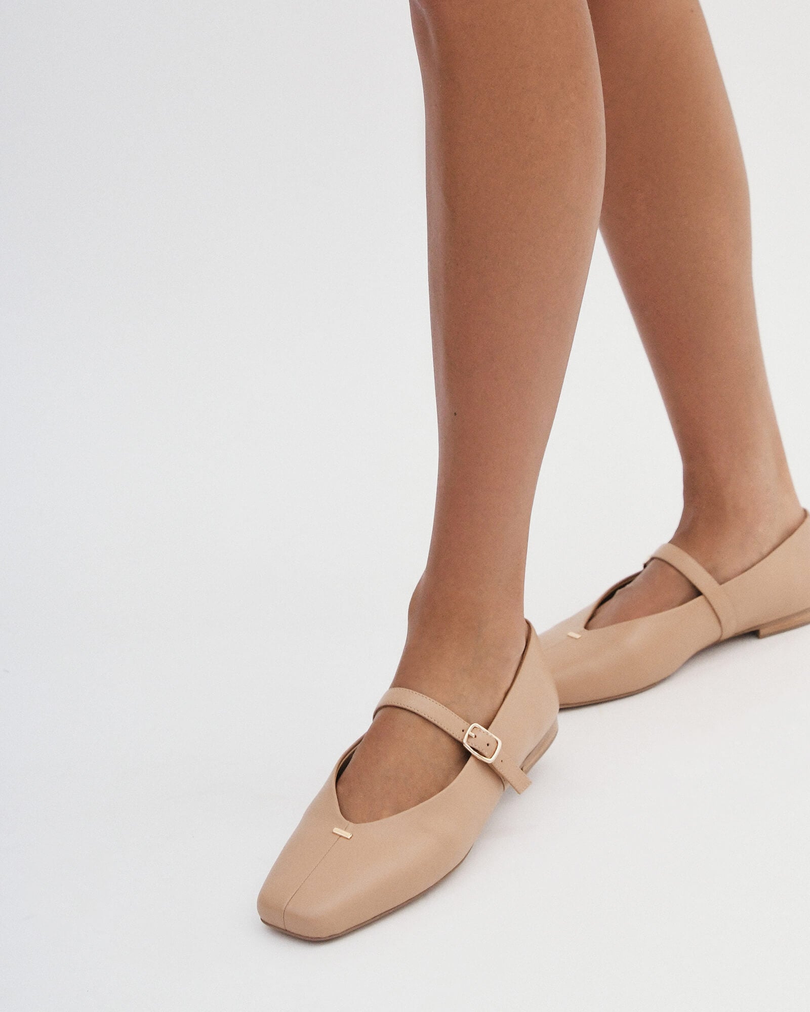 April Casual Flats - Tan Leather Women's Comfortable Slip-On Shoes for Walking, Work & Everyday Wear