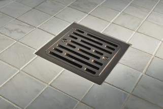Brizo 4 Tile In Square Shower Drain - Brilliance Black Onyx BT062415 BNX | Modern Bathroom Drain Cover for Walk-In Showers & Wet Rooms | Durable Stainless Steel Shower Floor Drain for Home Renovation
