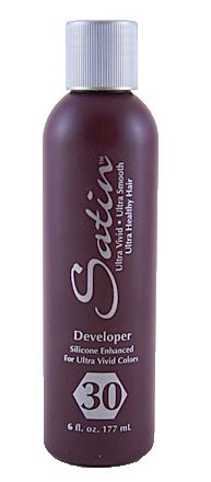 Professional Satin Ultra Vivid Developer 6oz - Hair Color Developer for Vibrant Salon Results at Home | Perfect for Bleaching, Toning & Color Processing