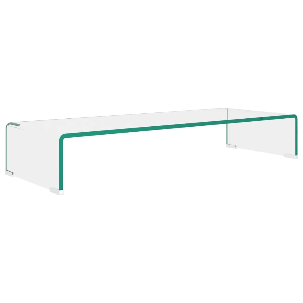 Clear Glass TV Stand/Monitor Riser - 31.5