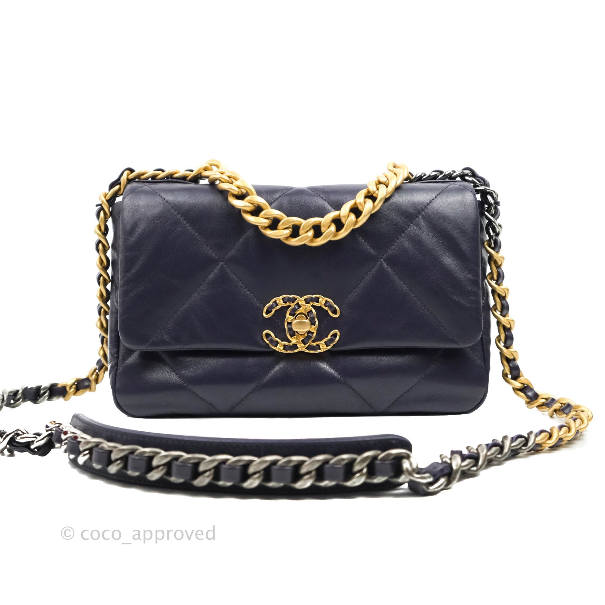 Chanel 19 Small Handbag Dark Purple Mixed Hardware - Luxury Designer Crossbody Bag for Women | Perfect for Evening Events, Date Nights & Special Occasions