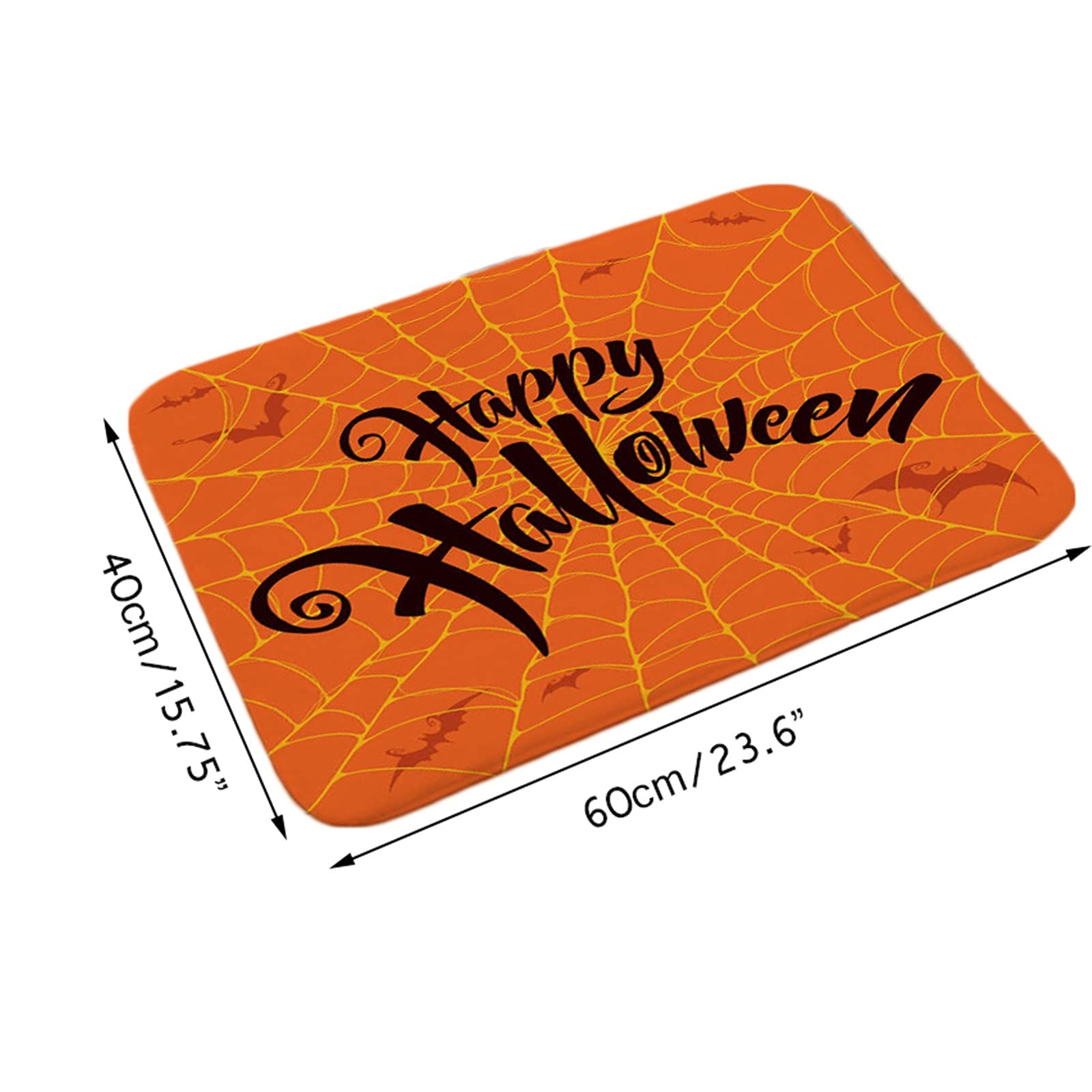 Halloween Welcome Doormat - Absorbent Front Door Mat for Home, Living Room & Kitchen - Non-Slip Floor Rug for Halloween Decorations (Perfect for Entryway, Porch & Indoor Halloween Party Decor)