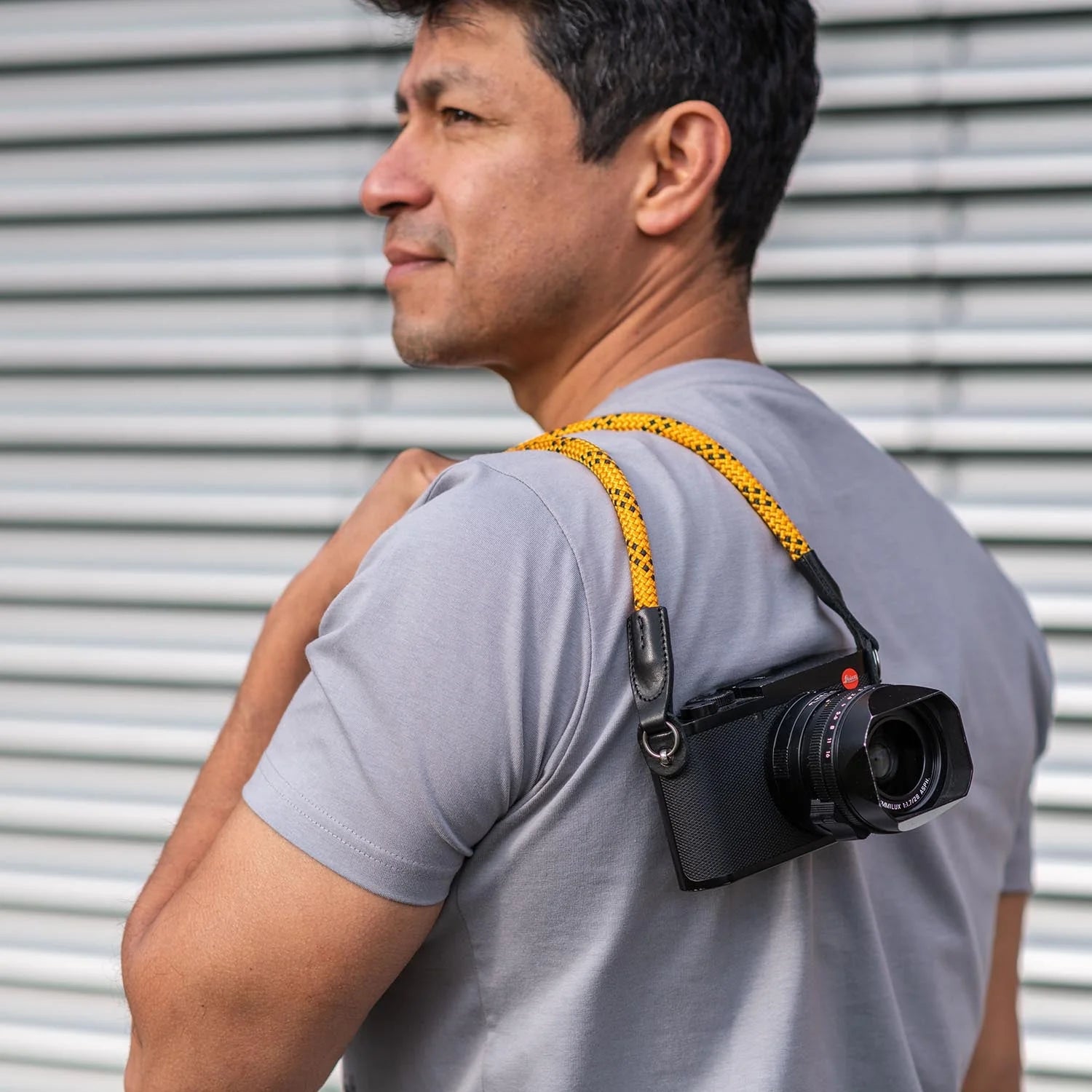 Cooph Rope Camera Strap with Split Ring - 45.3 Inch (115cm) Adjustable Neck Strap for DSLR & Mirrorless Cameras - Durable Duotone Honey Design for Travel & Outdoor Photography