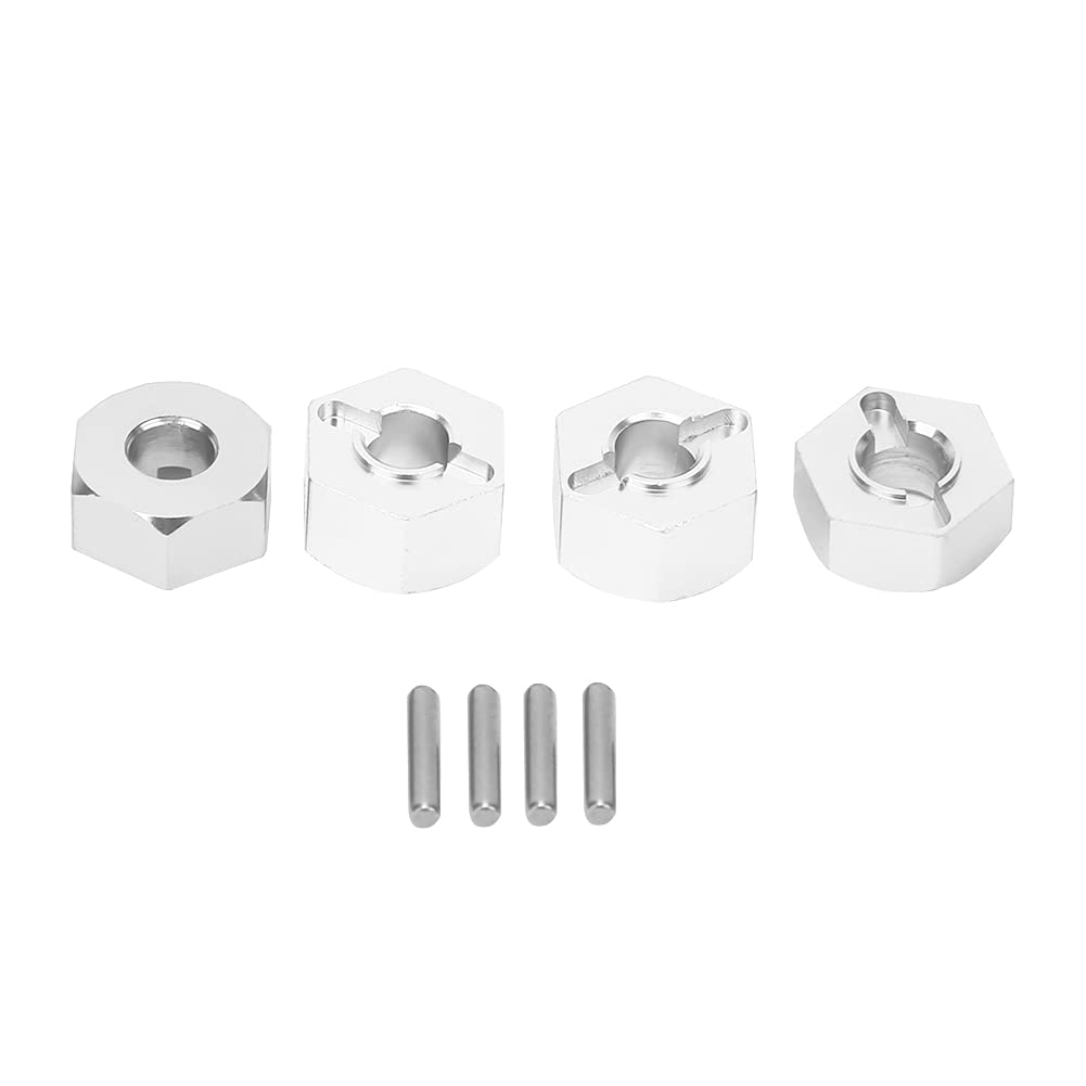 1/10 Scale RC Hex Mount Car Parts - Silver ECX332000S for Hobby RC Cars | Durable & Easy to Assemble | Perfect for Off-Road Racing & DIY Upgrades
