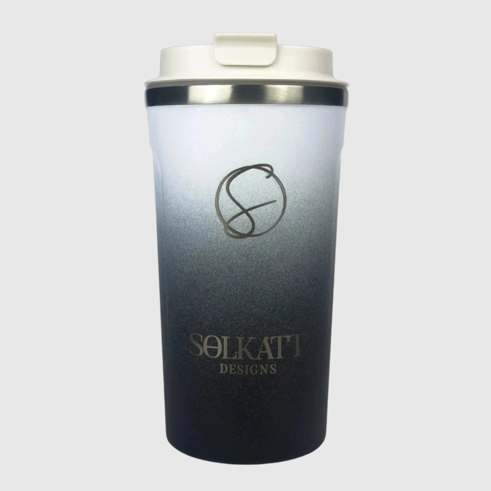Premium 500ml Stainless Steel Insulated Travel Coffee Mug - Midnight Black - Keeps Drinks Hot/Cold for Hours - Perfect for Commuting, Camping & Office Use
