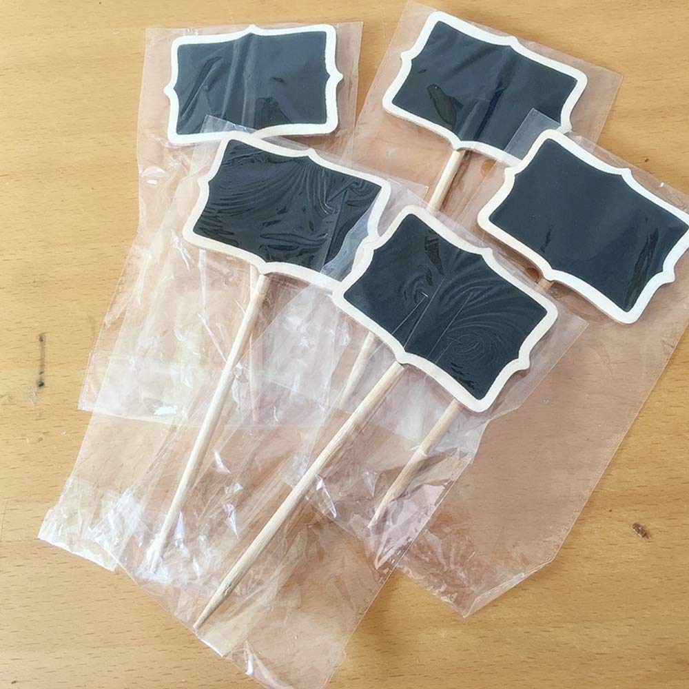 10 Pack Wooden Plant Labels - Waterproof Reusable Garden Markers for Outdoor Plants, Flower Beds, Pots & Planters | Perfect for Herb Gardens, Vegetable Patches & Seedling Identification