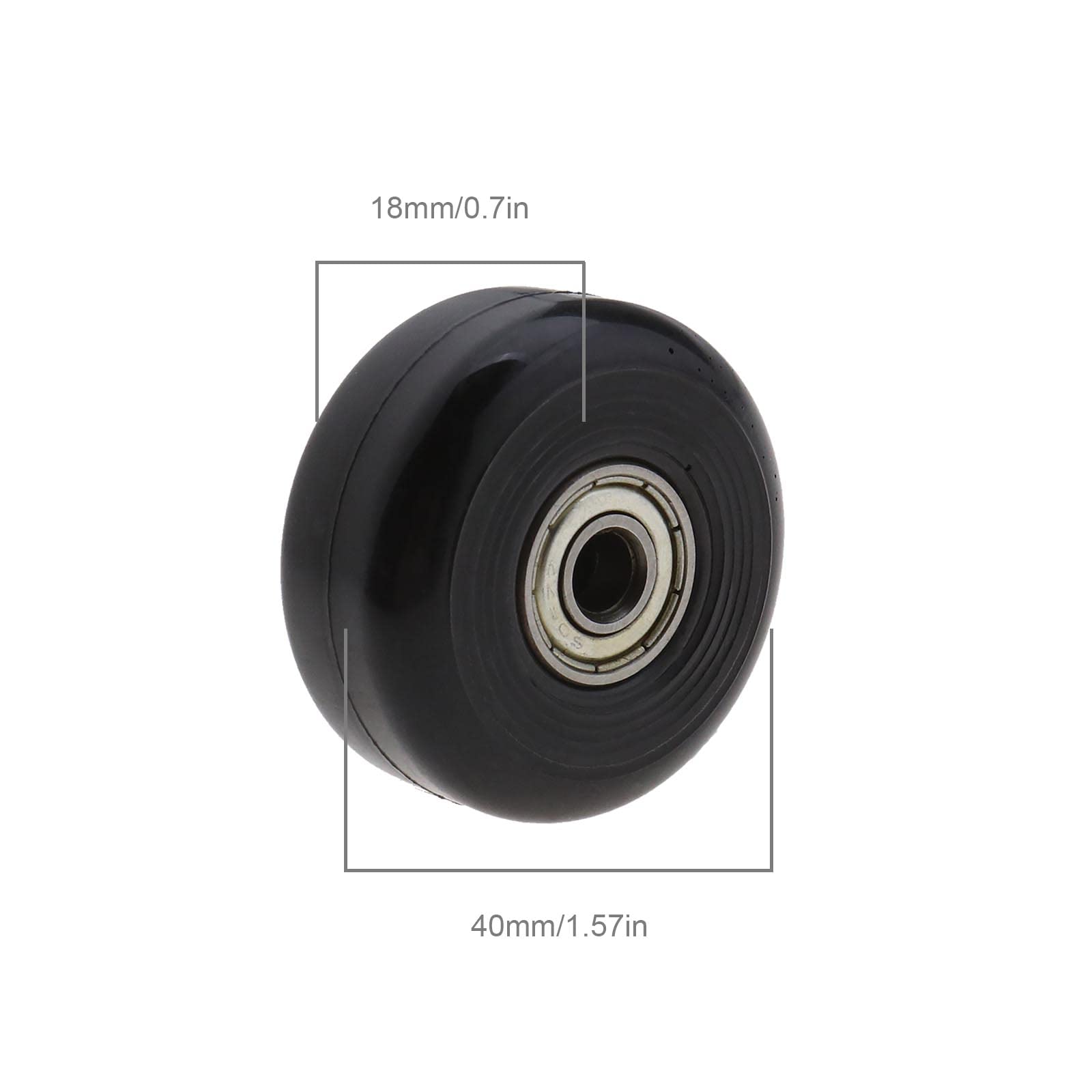 Micro Trader 2-Pair Luggage Suitcase Wheels Replacement Kit - 40mm OD - Durable Travel Luggage Repair Parts for Smooth Rolling - Perfect for Broken Suitcase Wheels Repair at Home or On The Go