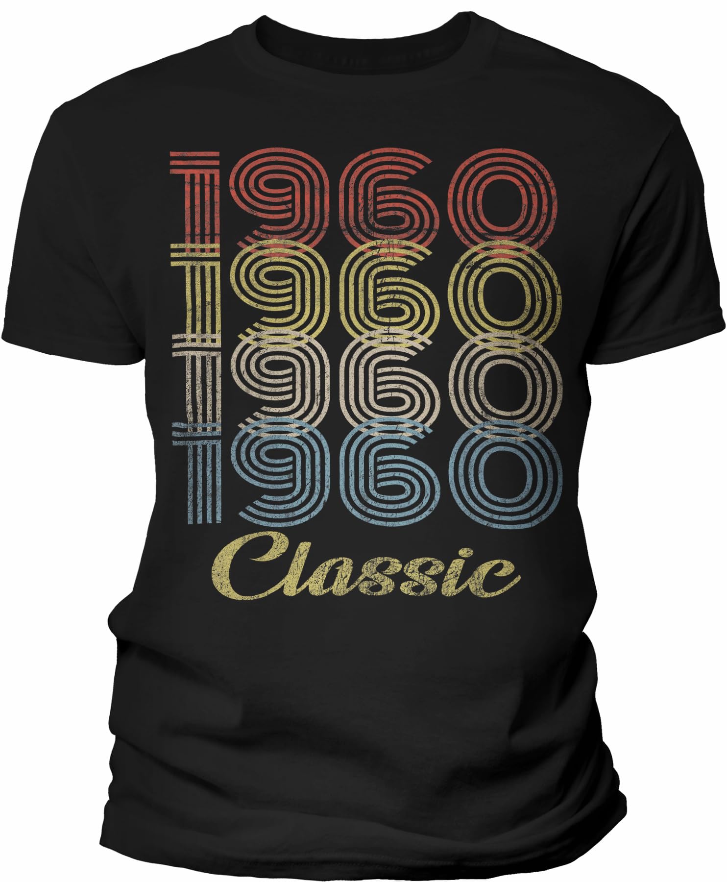 Vintage 1960s Retro 65th Birthday T-Shirt for Men - Classic Throwback Gift Idea - Perfect for Milestone Celebrations & Birthday Parties
