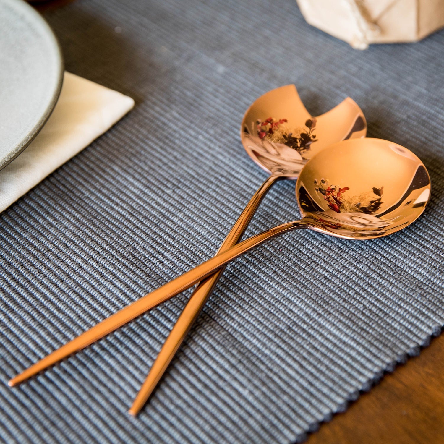 Elegant Gaze Copper Mirror 2-Piece Hostess Set - Perfect for Dining Table Decor, Wedding Gifts & Home Accessories