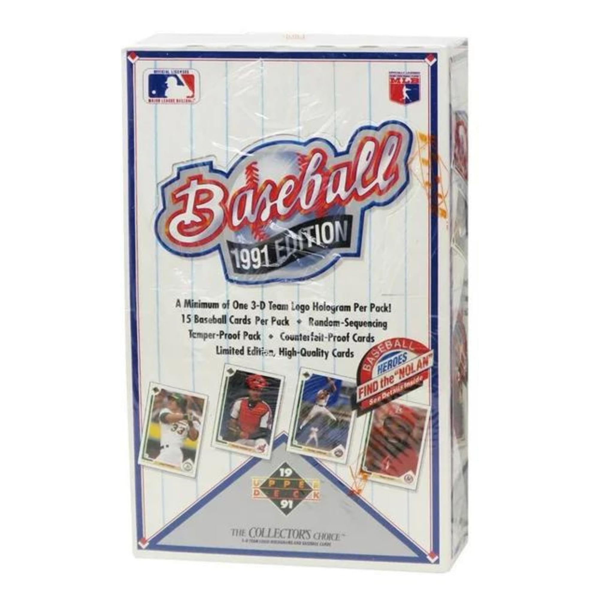 1991 Upper Deck Baseball High Series Card Box - Collectible Trading Cards with Potential Aaron Autograph, Chipper Jones & Mike Mussina Rookie Cards | Perfect for Sports Memorabilia Collectors & Baseball Fans