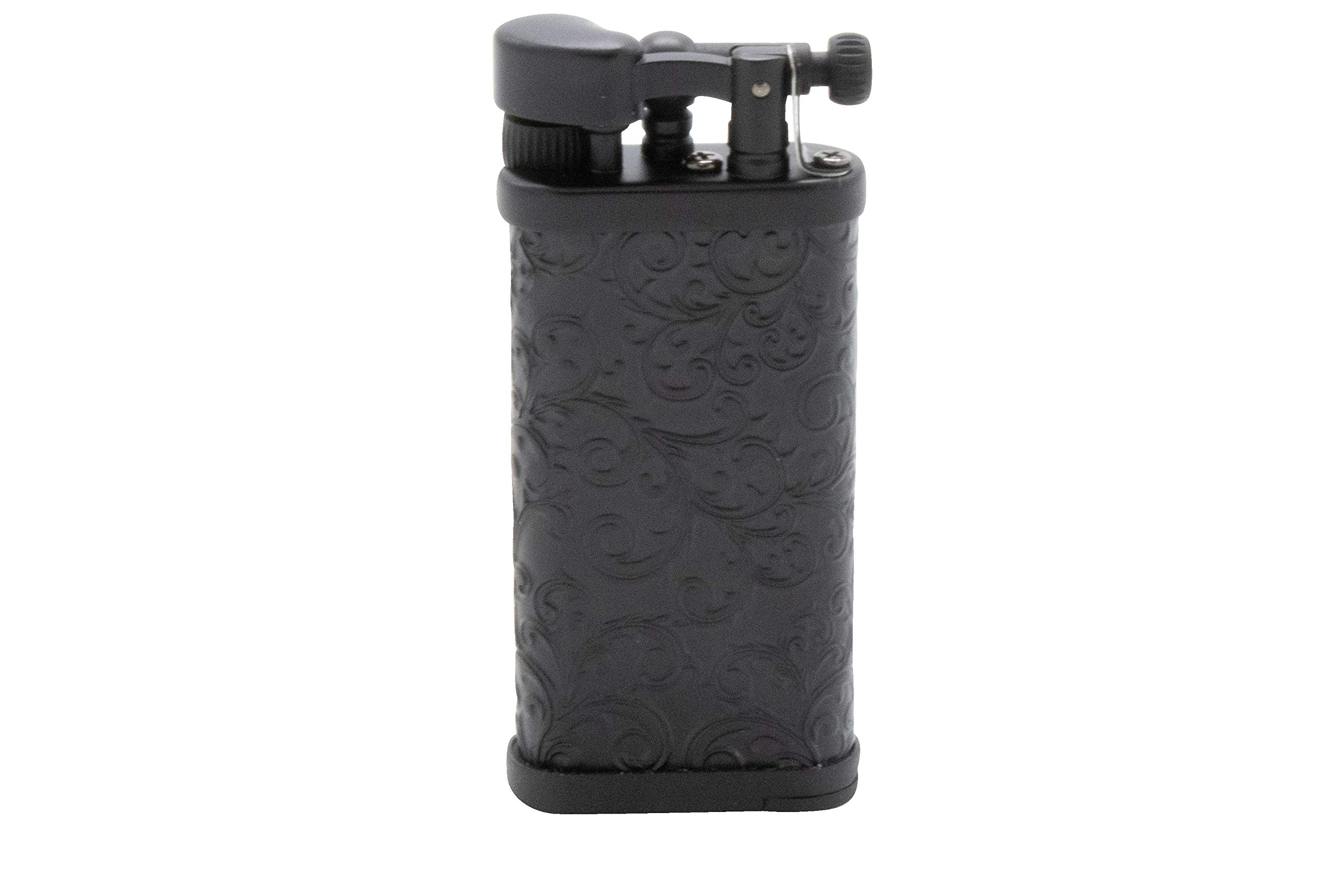IM Corona Old Boy Arabesque Black Pipe Lighter - Premium Butane Lighter for Tobacco Pipes & Cigars - Perfect for Pipe Smokers & Collectors