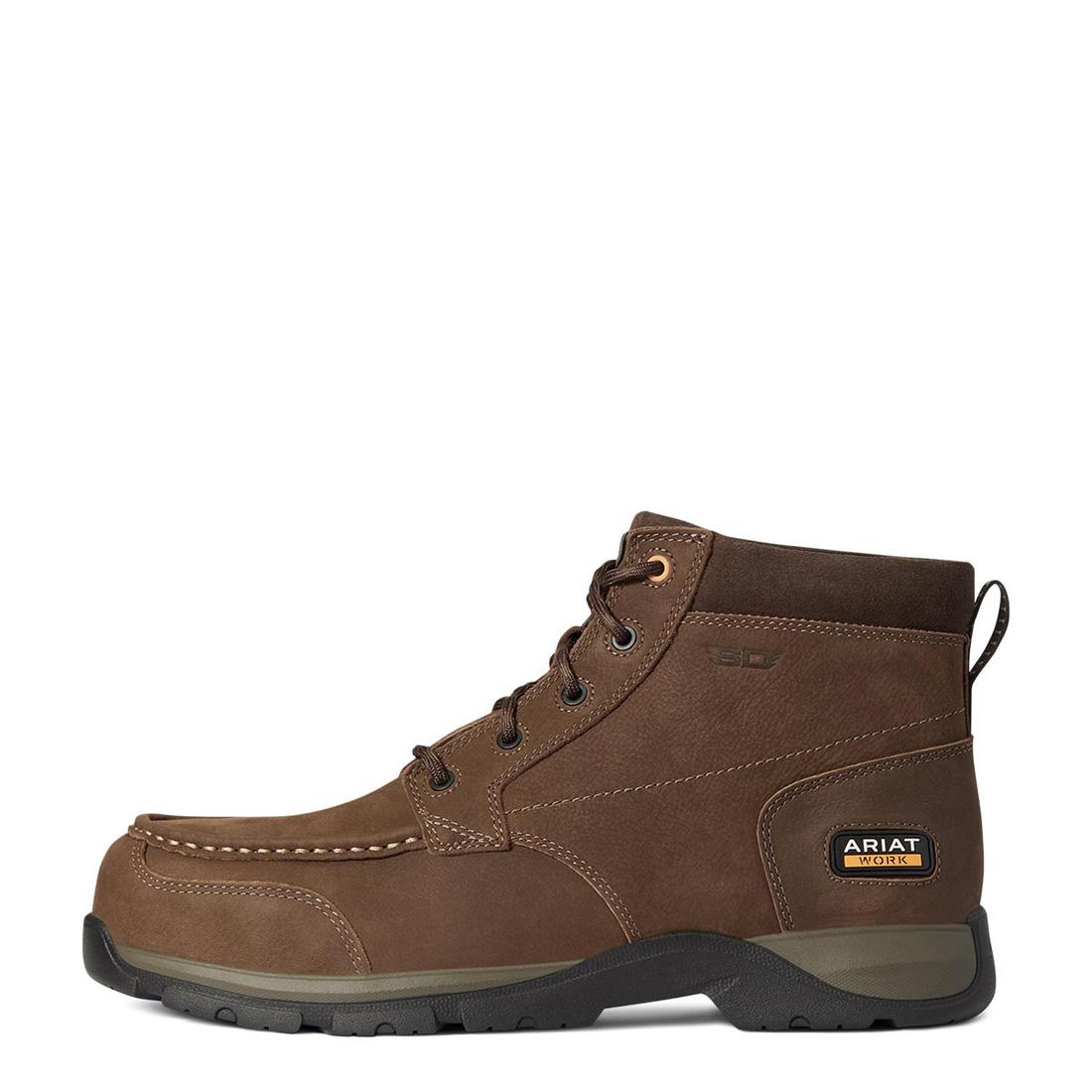 Dark Brown Edge LTE Composite Toe SD Chukka Work Boots - Lightweight & Durable Safety Shoes for Construction, Warehouse & Outdoor Work
