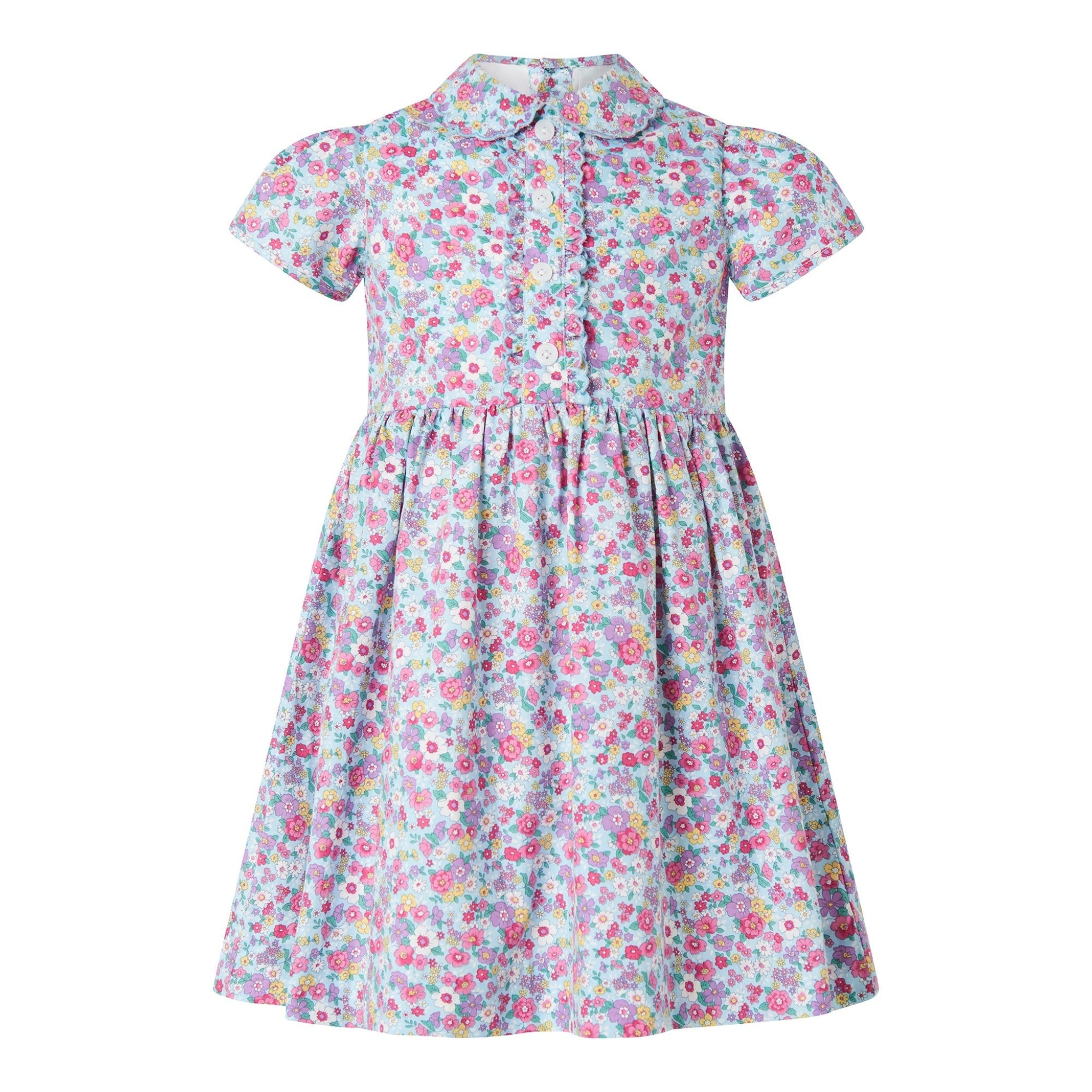 Floral Print Half Button Front Dress for Women - Elegant Casual Summer Dress for Beach, Party & Daily Wear
