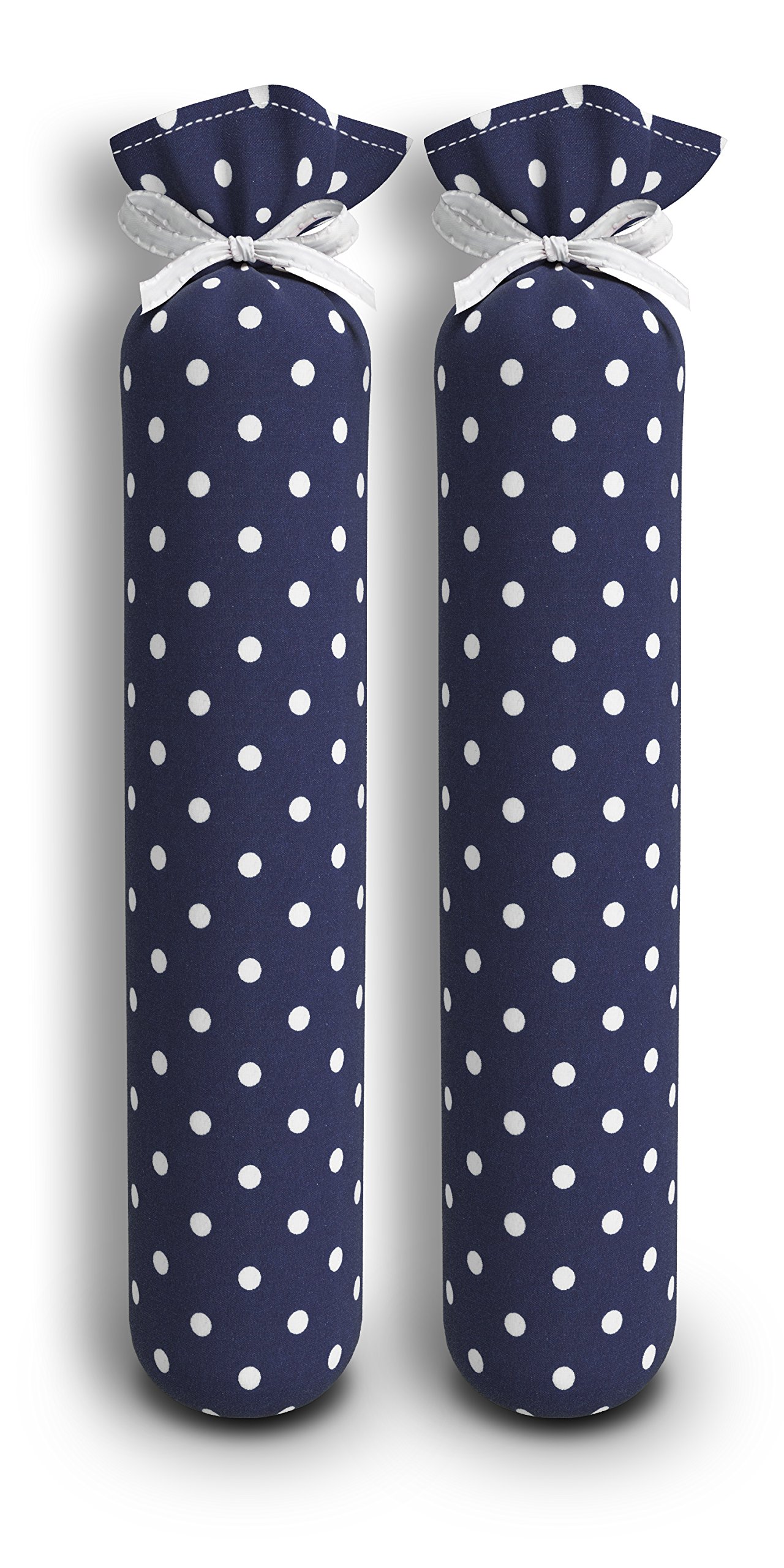 Stylish Boot Shaper Stands for Women & Men - Premium Shoe Tree for Boots & Shoes - Keep Boots in Perfect Shape - Navy Blue with White Polka Dots (1 Pair) - Ideal for Closet Organization, Travel & Boot Storage