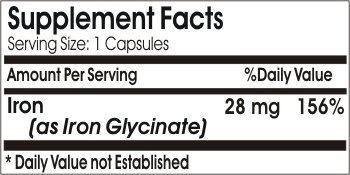PureControl Iron Glycinate 28mg - 200 Capsules | High Absorption Gentle Iron Supplement for Women & Men | Supports Energy, Focus & Healthy Blood - Ideal for Anemia, Pregnancy & Active Lifestyles