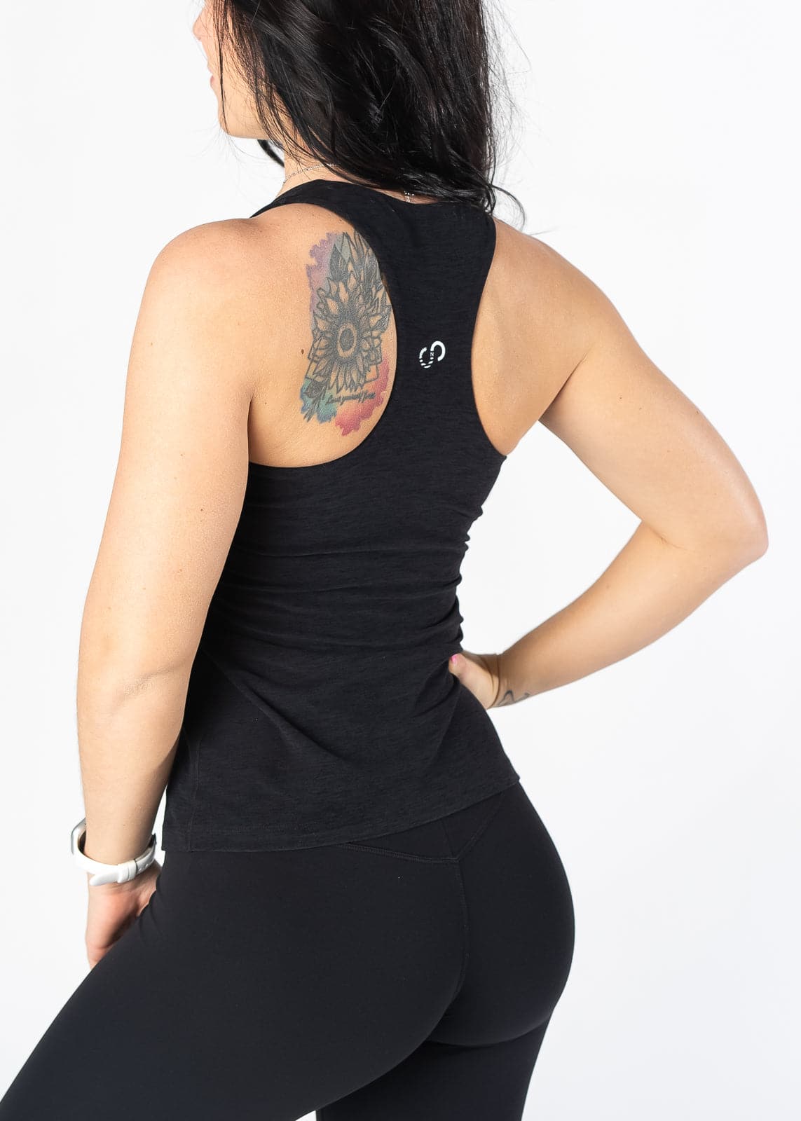 Dream Racerback Tank Top for Women - Soft Stretchy Workout Shirt | Black | Gym, Yoga, Running & Casual Wear