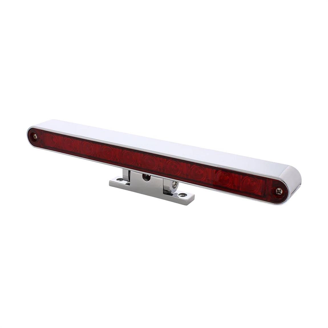 United Pacific 33009 3rd Brake Light - 10 LED Dual Function Stop/Turn Signal Light with Swivel Pedestal Base - Red LED & Red Lens - Compatible with Trucks, SUVs, and Trailers for Enhanced Safety