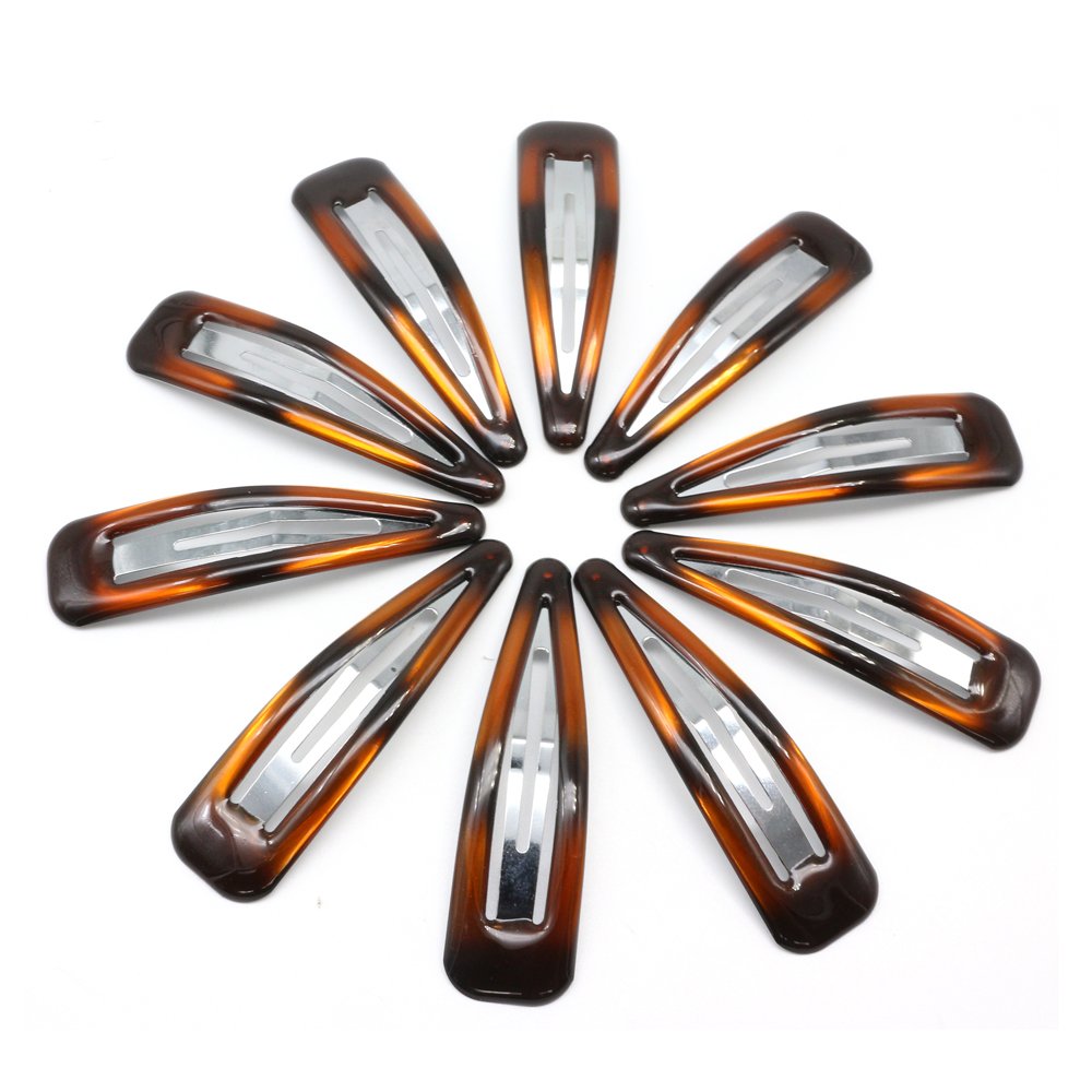 Dofash 12PCS Metal Tortoise Hair Clips for Women - 7CM/2.76IN Snap Hair Grips, Hair Accessories for Daily Styling, Work & Special Occasions