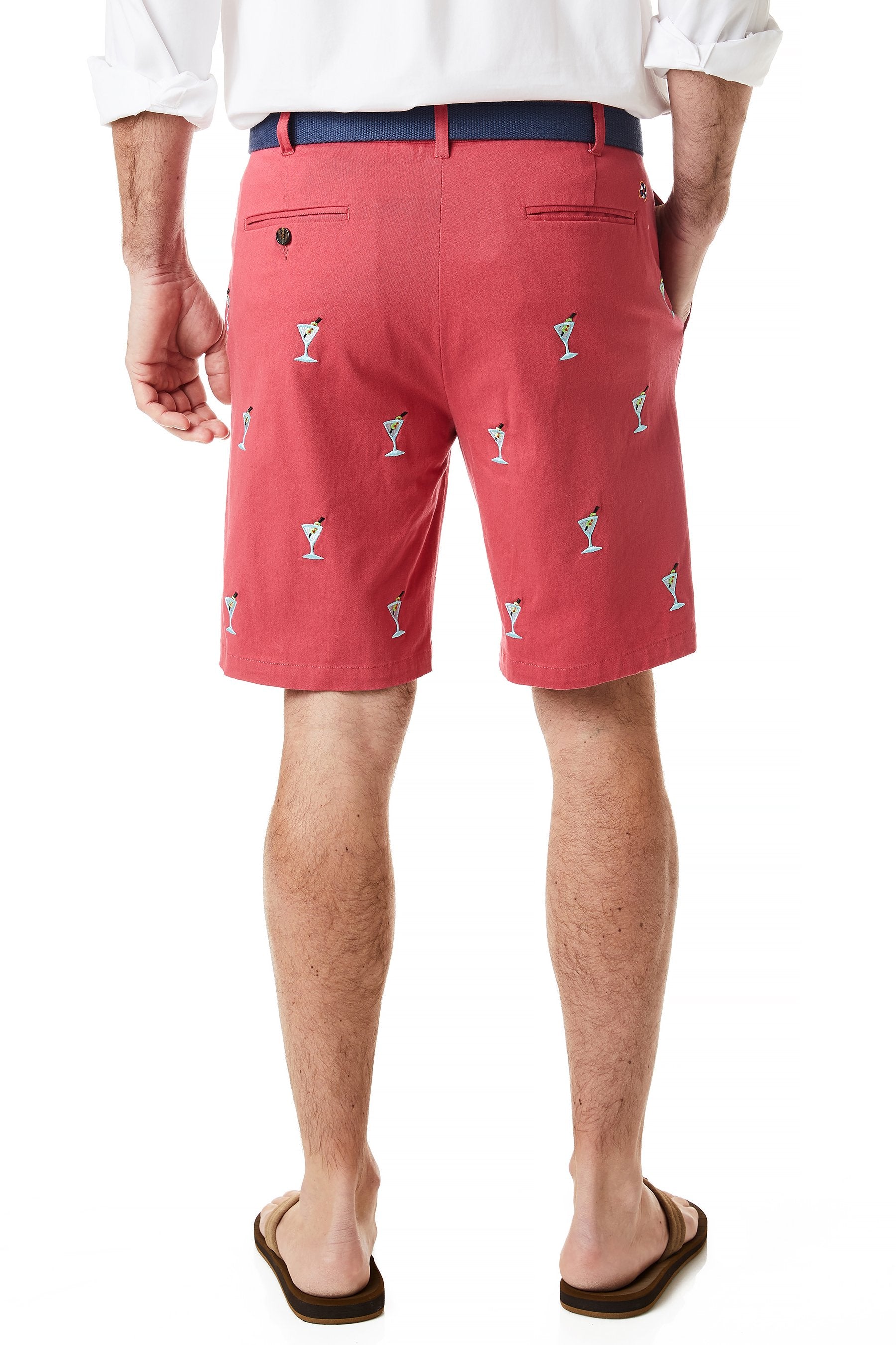 Cisco Short Stretch Twill Hurricane Red with Martini - Premium Men's Casual Shirt for Business & Outdoor Activities