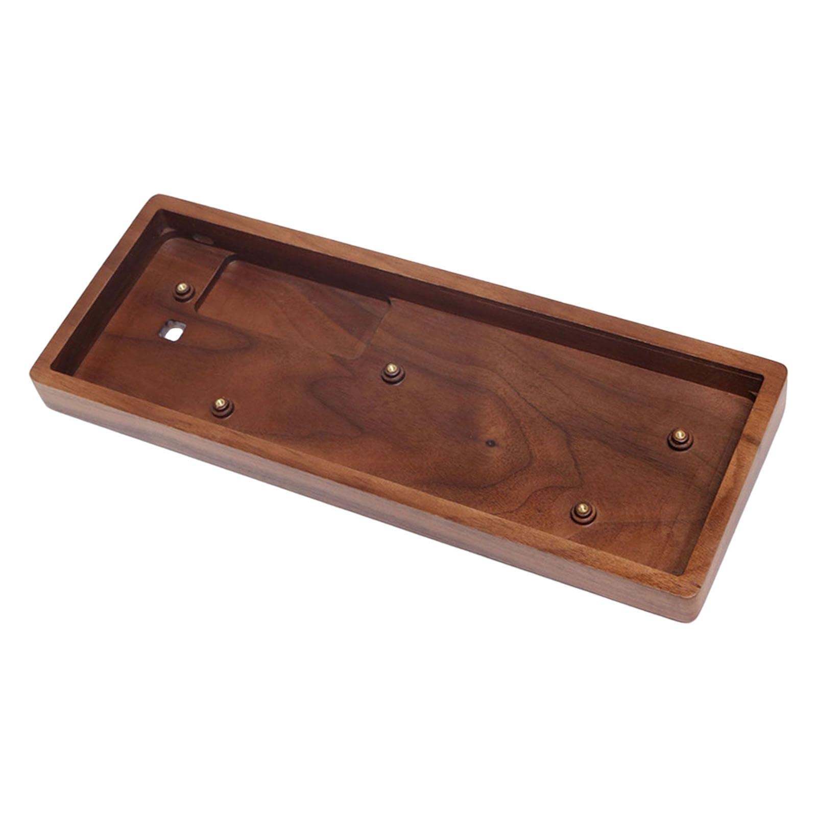 Premium Walnut Wooden Case for 2 Mechanical Gaming Keyboards - Durable Accessory Shell for Gaming Setup & Office Workspace