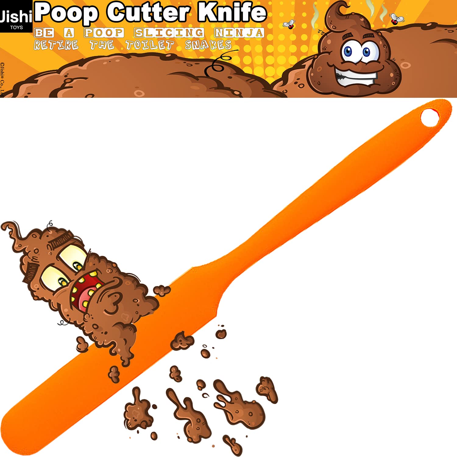 Jishi Funny Toilet Paper Cutter Knife - White Elephant Gag Gift for Men, Husband & Dad - Hilarious Prank Gadget for Christmas Stocking Stuffers & Office Pranks - Unique Practical Joke Tool for Parties & Bathroom Humor