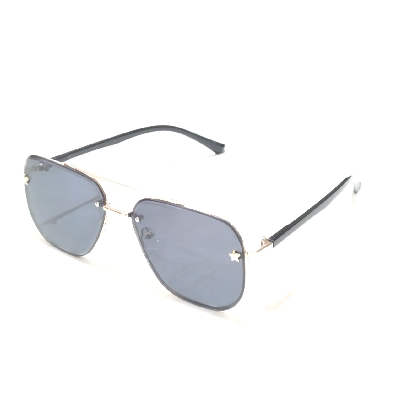 Stylish Black Gold Square Pilot Sunglasses for Men & Women - UV Protection Aviator Shades for Driving, Travel & Outdoor Activities