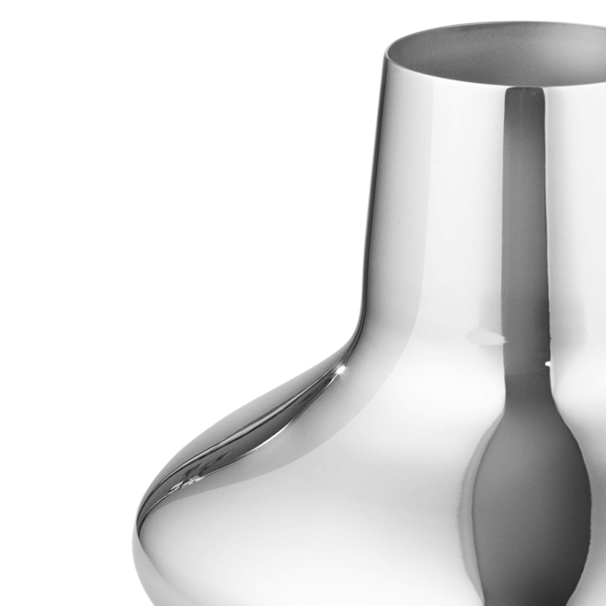 Georg Jensen Henning Koppel Large Stainless Steel Vase - Modern Home Decor & Luxury Flower Arrangement Centerpiece for Living Room, Office, Wedding