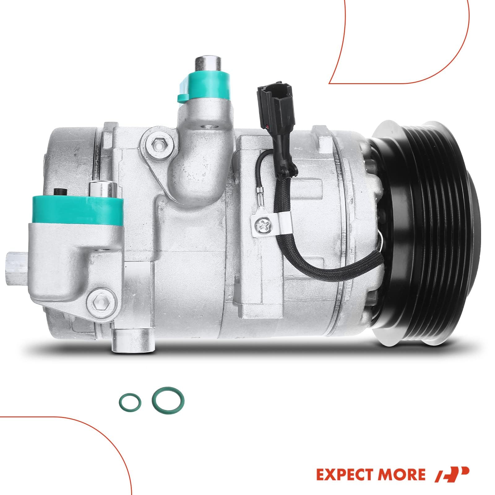 Premium A/C Compressor with Clutch for 2001-2006 Hyundai Santa Fe 2.7L - Direct Fit Replacement Part - Keep Your Car Cool in Summer Heat