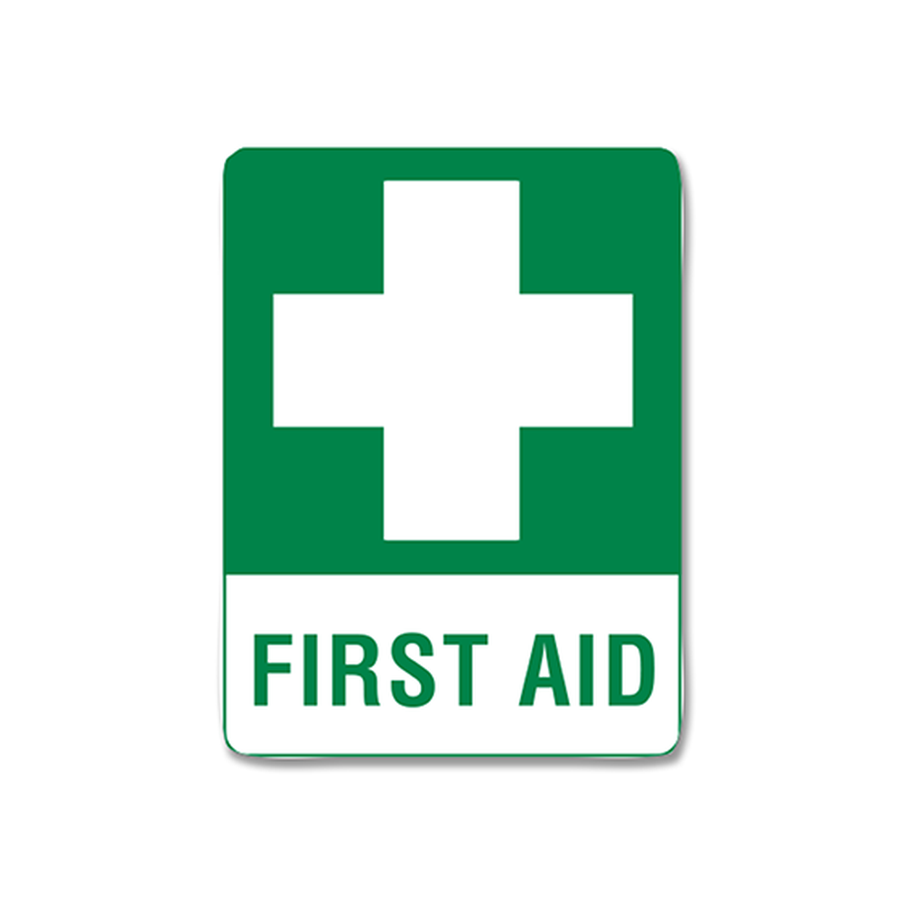 Small Metal First Aid Sign 30 x 22.5cm (12x9 Inches) - Emergency Safety Sign for Workplace, Hospital & Public Areas - Durable Rustproof First Aid Kit Sign