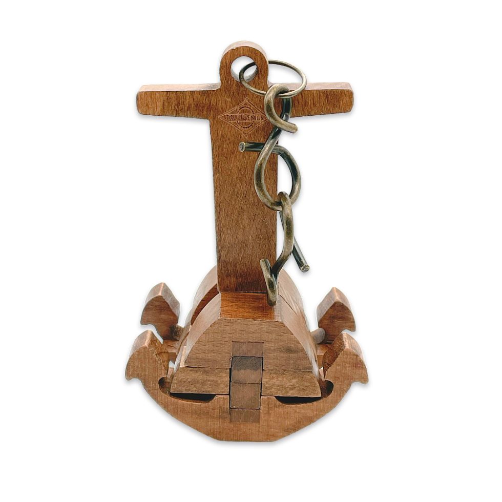 Anchor and Chain Puzzle - Brain Teaser Metal Puzzle for Adults & Kids - Perfect for Stress Relief, Gifts, and Office Desk Decor
