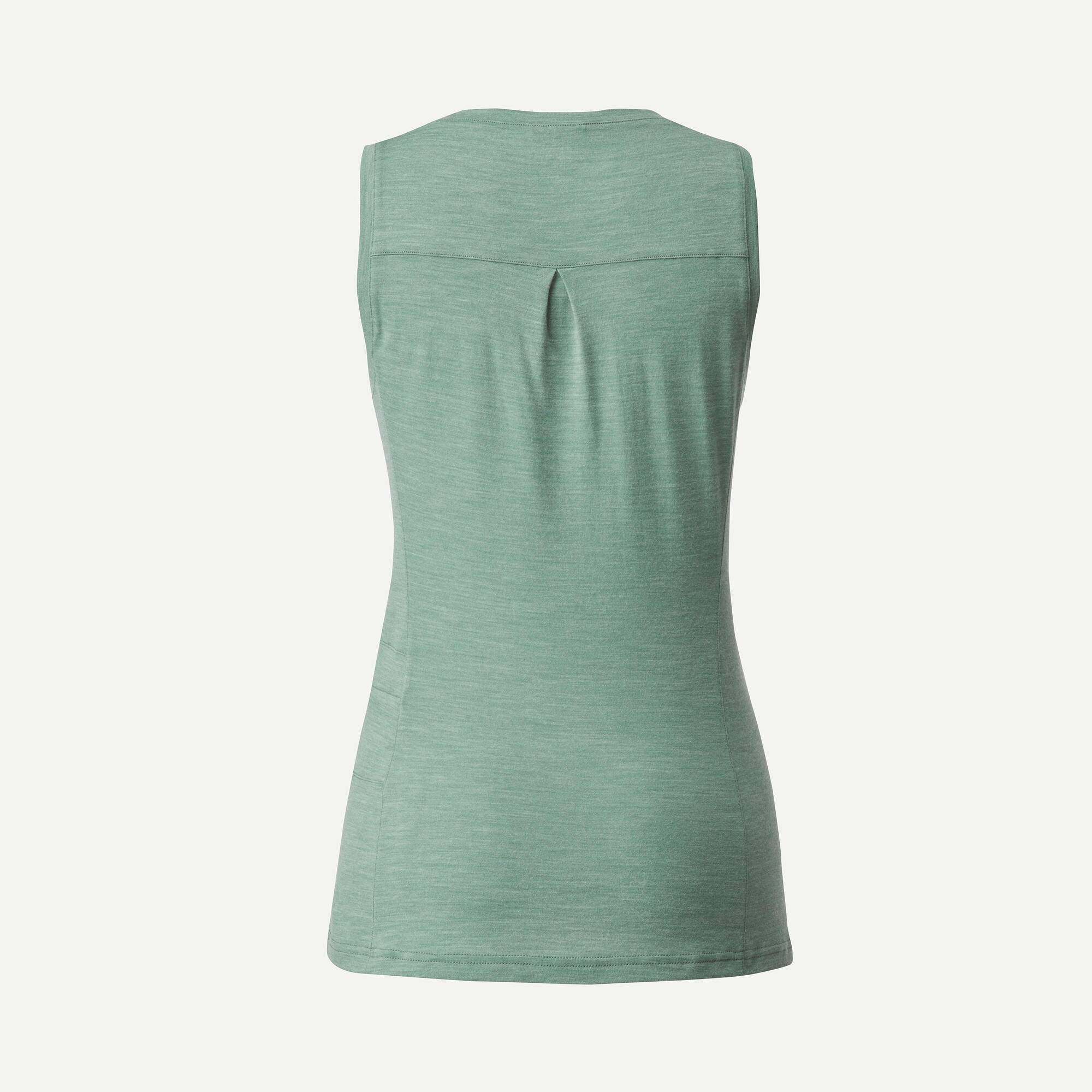 Forclaz Women's Merino Wool Backpacking & Travel Tank Top - Breathable, Moisture-Wicking Hiking Shirt for Outdoor Adventures & Camping