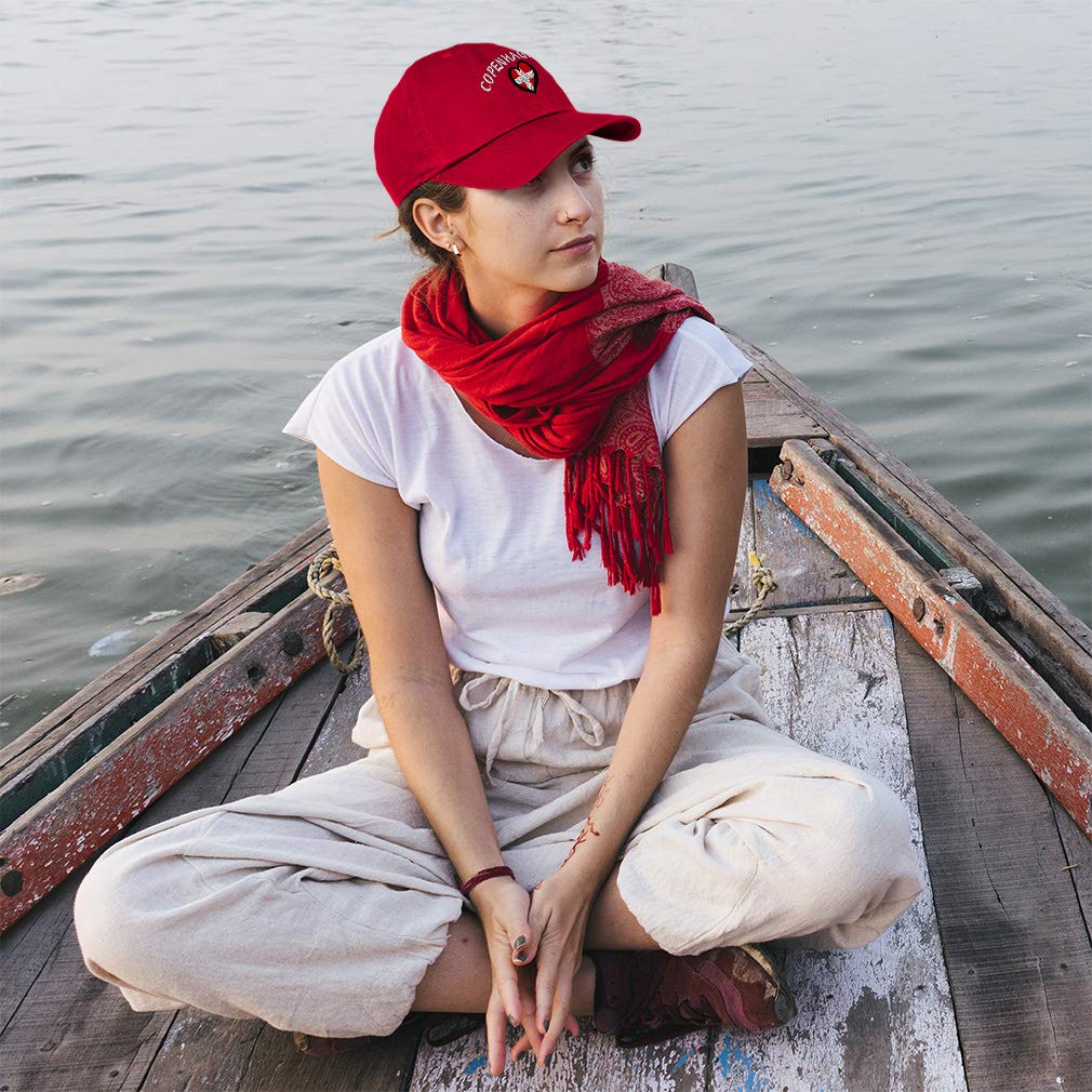 Denmark Flag Embroidered Soft Baseball Cap - Copenhagen City Cotton Dad Hat for Men & Women - Perfect for Travel, Sports & Casual Outfits