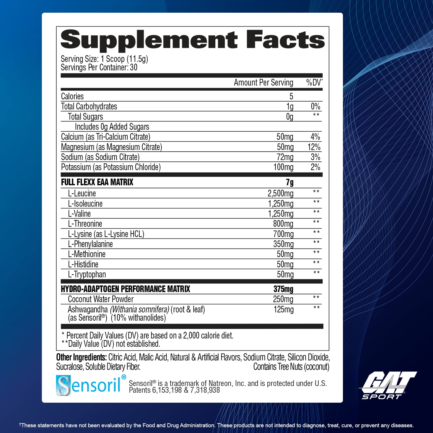GAT SPORT Flexx EAAs + Hydration - Premium Essential Amino Acid Supplement with Electrolytes, 30 Servings Strawberry Mango Flavor | Post-Workout Recovery & Hydration for Athletes & Fitness Enthusiasts