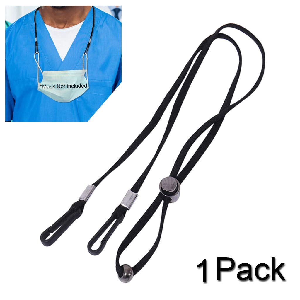 Adjustable Face Covering Lanyard - Comfortable & Convenient Safety Mask Holder with Ear Protection - Perfect for Work, Travel & Outdoor Activities