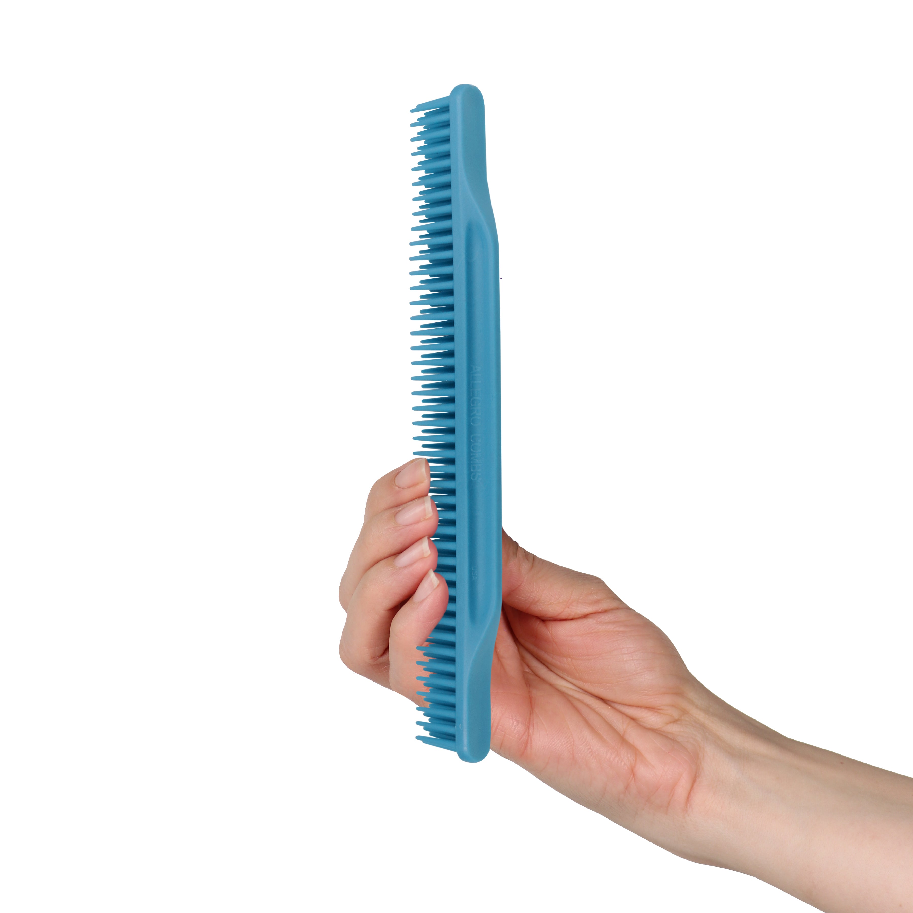 Allegro Combs #70 Wide Tooth Detangling Comb - 3 Row Styling Brush for Wet & Curly Hair - Perfect for Salon, Home & Travel Use