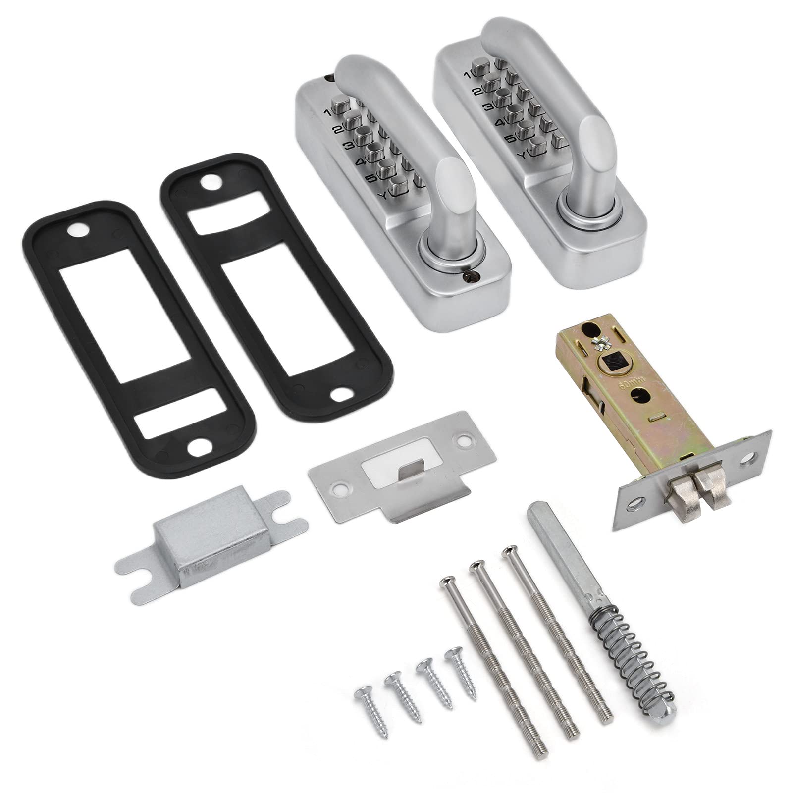 Double-Sided Mechanical Combination Keypad Lock - Heavy Duty Wrought Iron Digital Code Security Lock for Home Gates & Fences | Perfect for Backyard, Garden, and Property Security