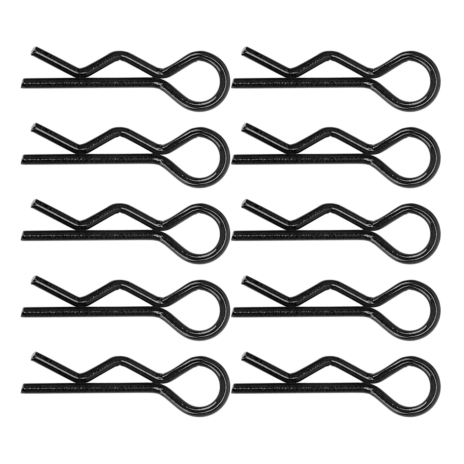 Premium Metal RC Body Clips for 1/5 1/6 1/8 1/10 Scale RC Cars - Durable Black Shell Fasteners with Long Lifespan - Perfect for Off-Road Bashing, Racing & RC Car Maintenance