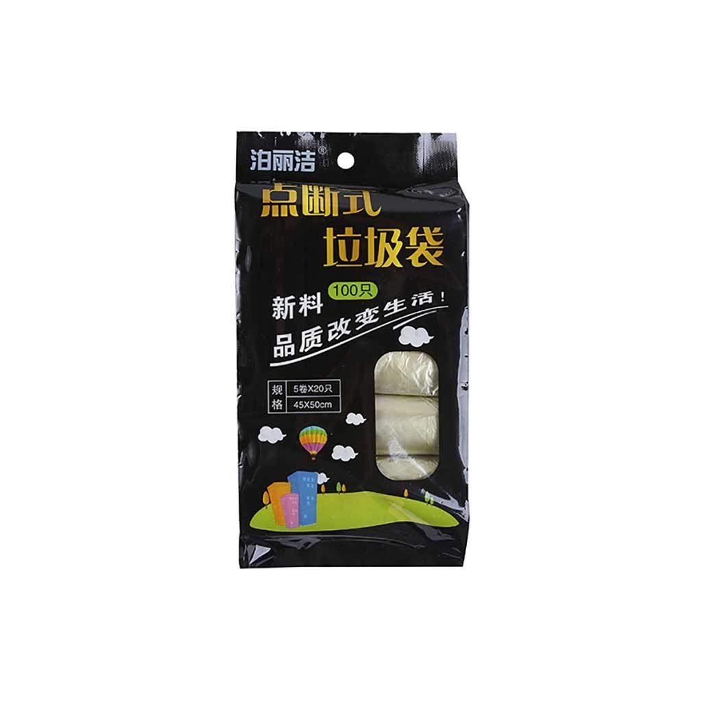 5 Rolls 100pcs Thickened Small Trash Bags - Eco-Friendly Recycled Disposable Plastic Garbage Bags for Kitchen, Bathroom, Car, Office & Outdoor Use | Durable & Leak-Proof for Daily Household Waste Disposal