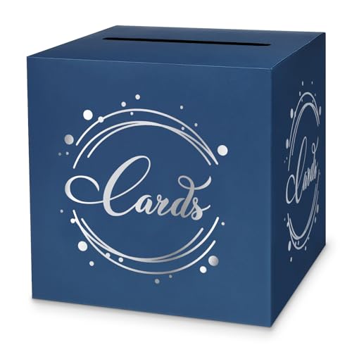 Navy Blue and Silver Foil