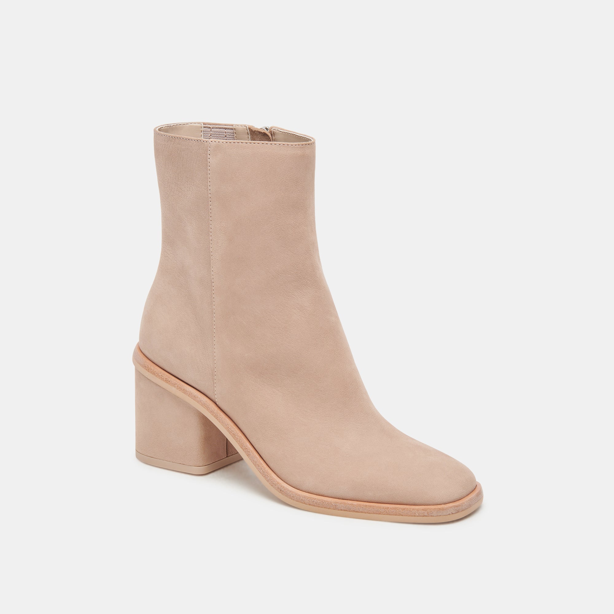 Stylish Taupe Nubuck Booties for Women - Comfortable & Fashionable Ankle Boots for Fall/Winter - Perfect for Office, Dating & Casual Outfits