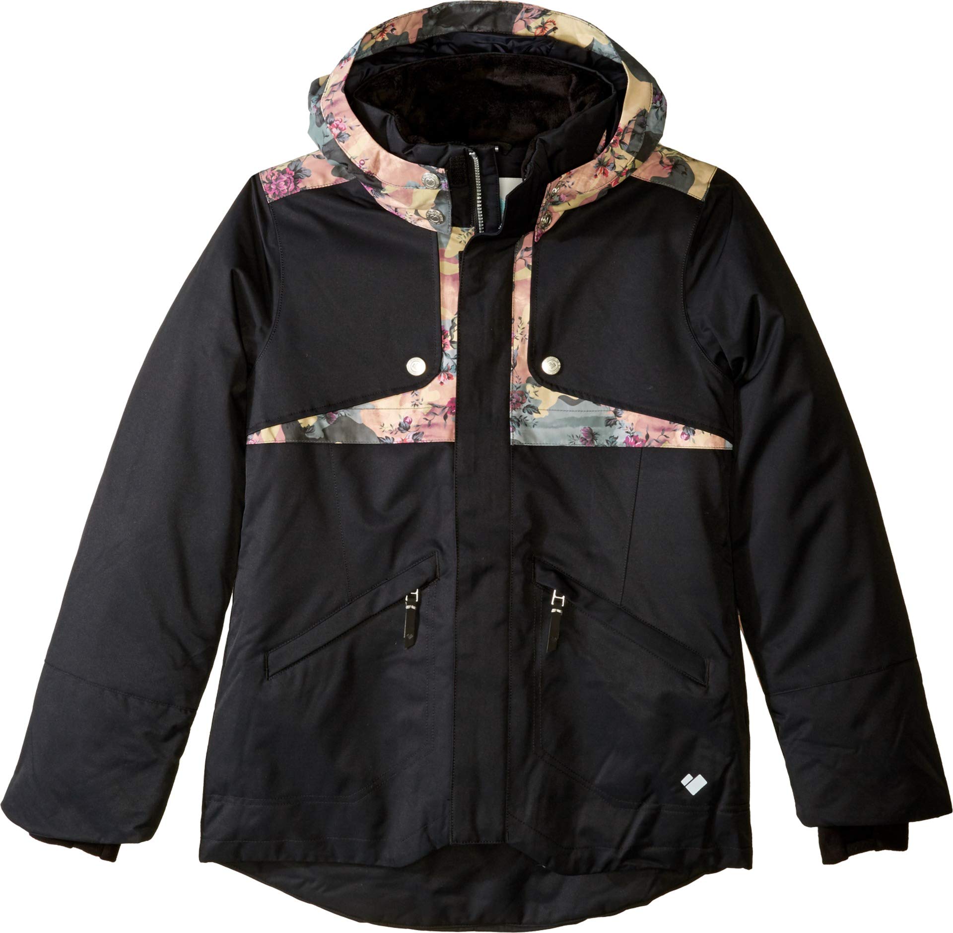 Obermeyer Kids Girls June Jacket - Waterproof Winter Coat for Big Kids (10-12 Years) | Vera Camo Print | Outdoor Snow Play & School Wear