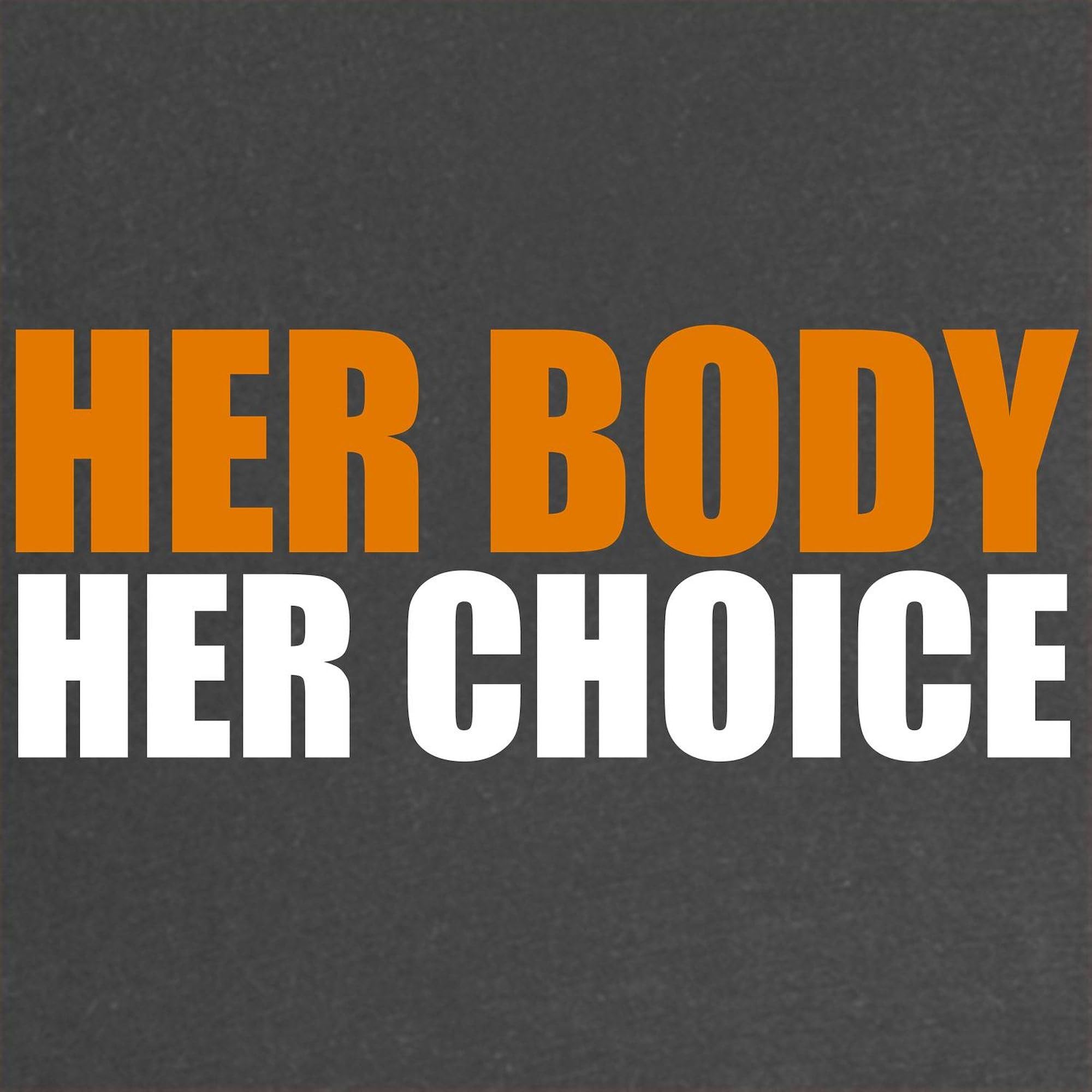 Her Body Her Choice Maternity T-Shirt - Women's Ruched Side Dark Tee for Pregnancy Comfort | Perfect for Maternity Photos, Baby Showers & Everyday Wear