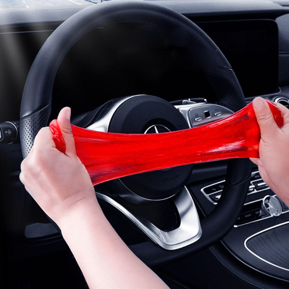 Premium Car Cleaning Gel - New Formula Auto Interior Detailer with Fragrance, Keyboard & Crevice Dust Remover | Ideal for Car Upholstery, Air Vents & Hard-to-Reach Areas | Essential Car Cleaning Supplies & Accessories