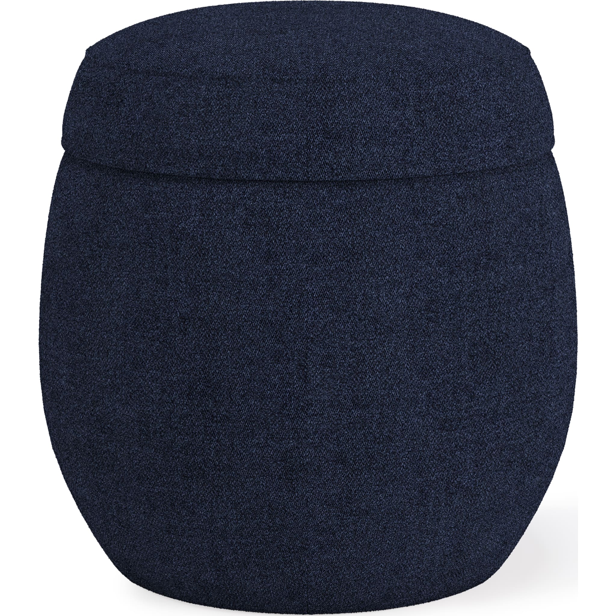 Blue Jeans Chenille Upholstered Storage Ottoman with Tufted Top - Perfect for Living Room, Bedroom or Nursery as Footrest, Seating & Extra Storage