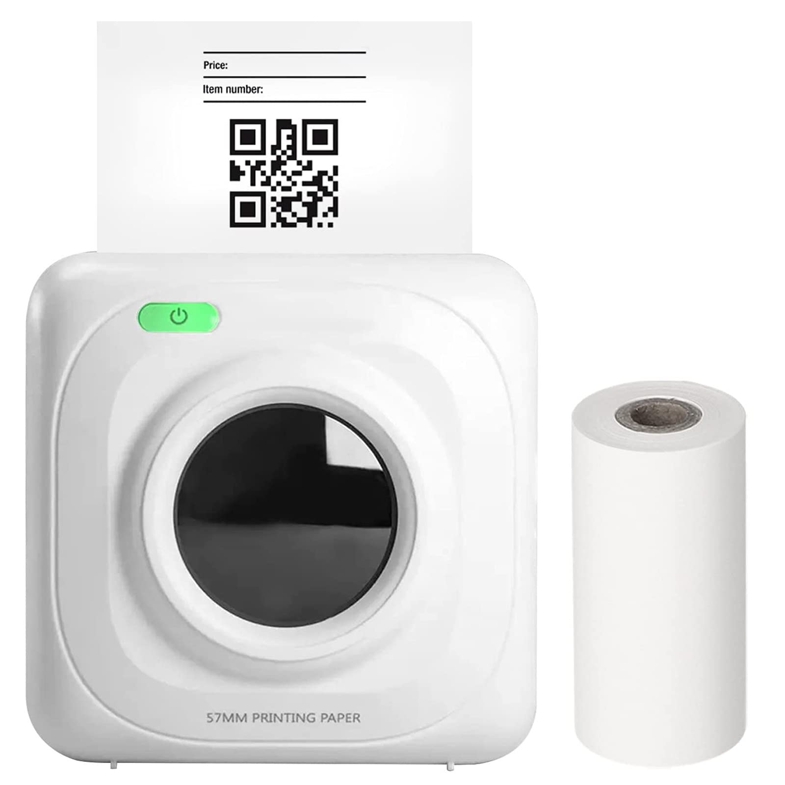 Liliiy Mini Bluetooth Thermal Printer - Wireless Sticker & Photo Printer for iOS, Android, Mac, Windows - Print Labels, Receipts, Notes & Memos - Perfect for Home, Office & School Organization (White)