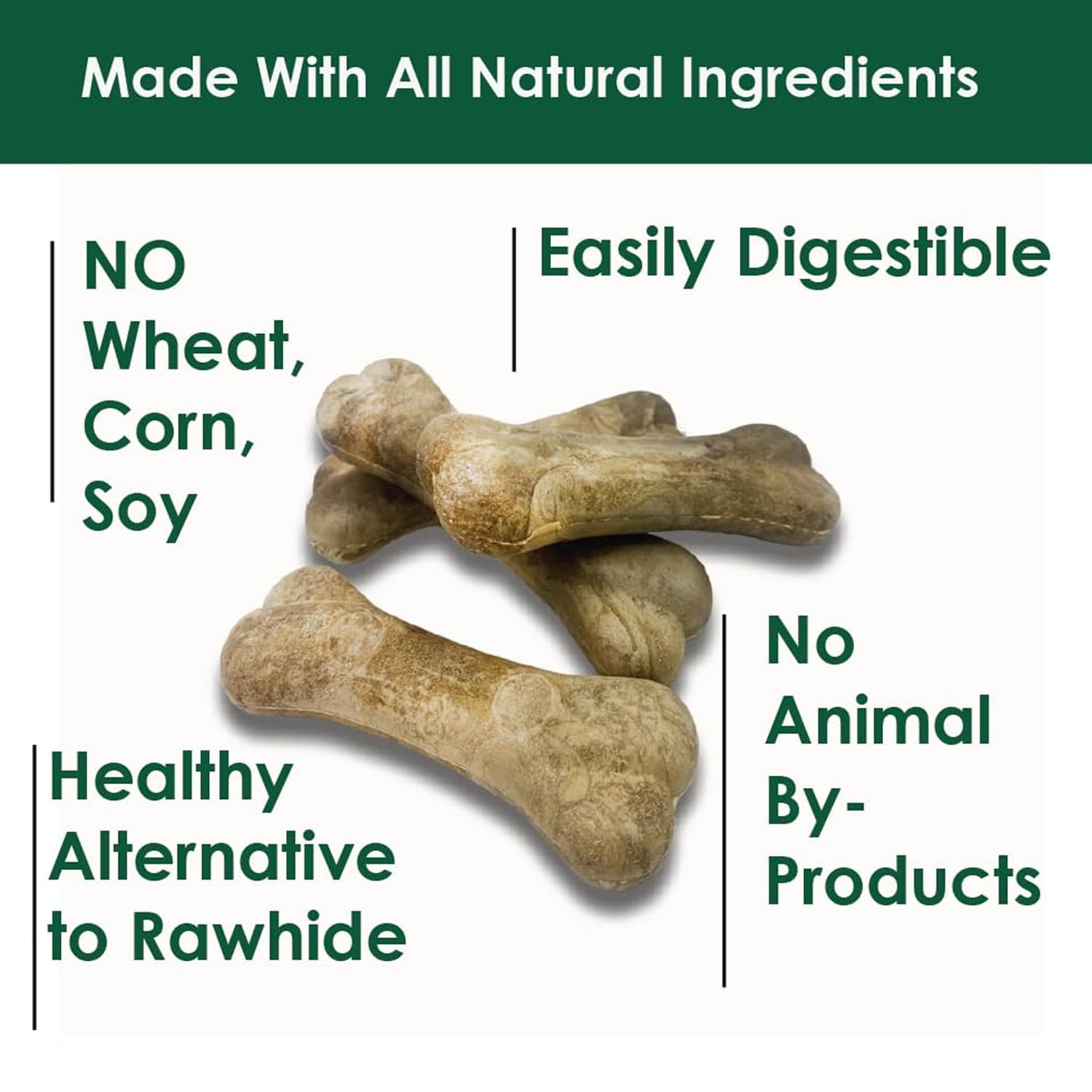 Bonies Natural Hip & Joint Formula Small-Sized Dog Treats - Glucosamine & Omega Fatty Acids for Joint Health - Fresh Breath & Teeth Cleaning - Low Calorie Chicken Flavor (15 Bones) - Perfect for Small Dogs & Puppies with Joint Issues