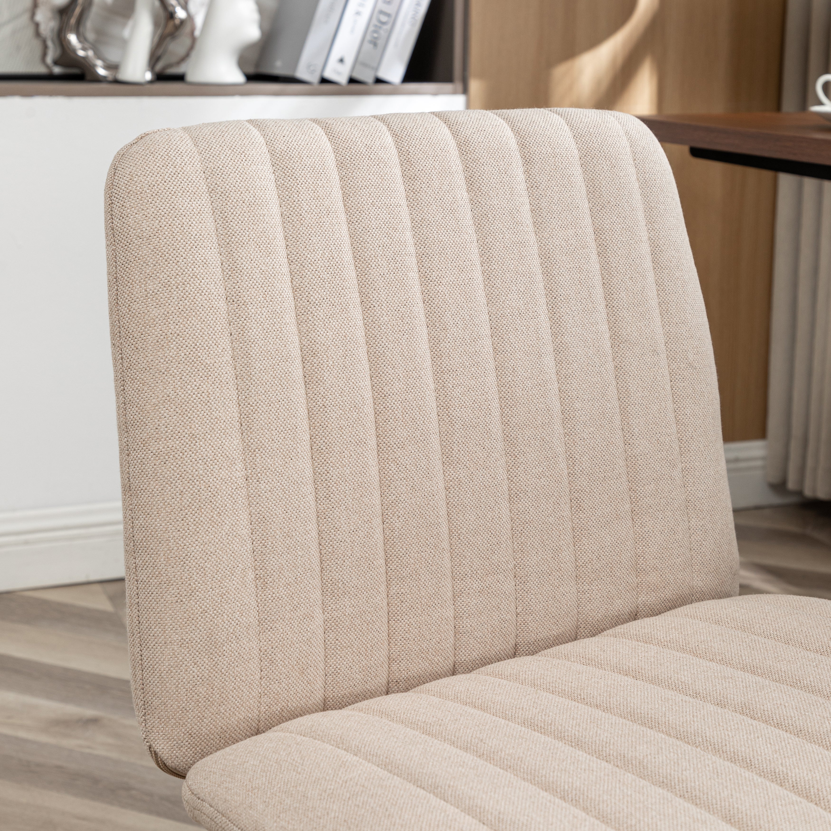 Roundhill Furniture Masar Fabric Swivel Office Chair - Ergonomic Desk Chair with Adjustable Height & Lumbar Support for Home & Office Workspace