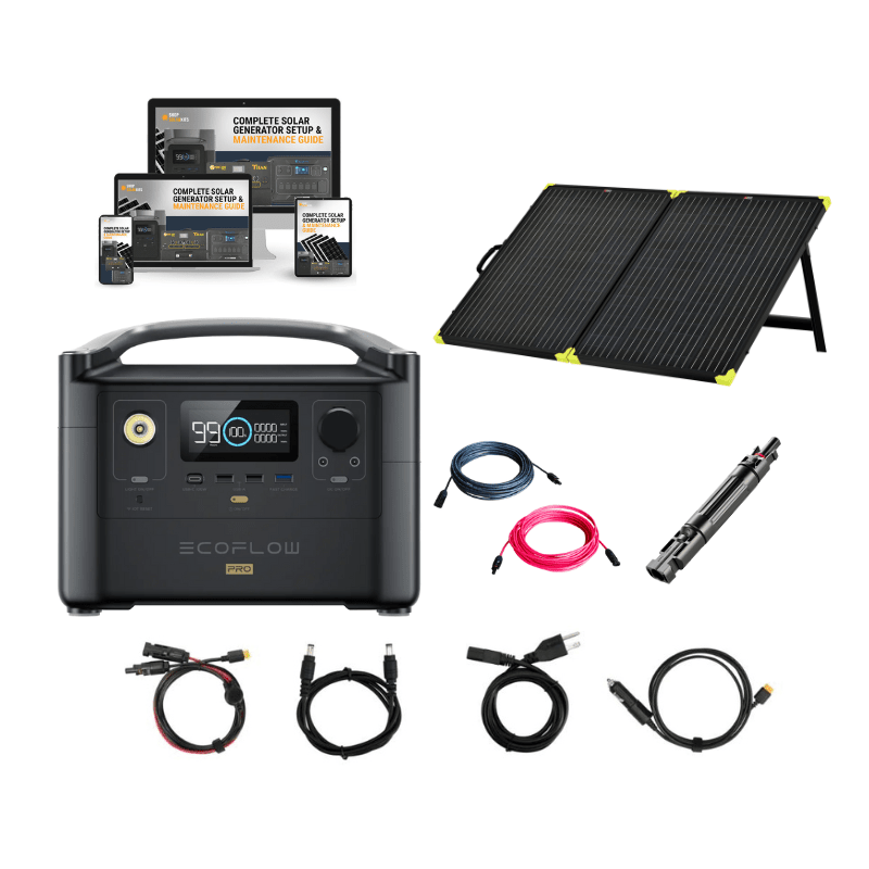 EcoFlow RIVER PRO 720Wh 600W Portable Power Station with Solar Panel Kit | Emergency Backup, Camping, RV, Outdoor Adventures Power Supply