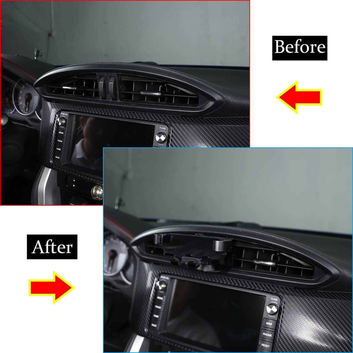 Magnetic Car Phone Holder for Toyota 86 & Subaru BRZ (2012-2020) - Strong Dash Mount with Secure Clip - Perfect for GPS Navigation & Hands-Free Driving - Black